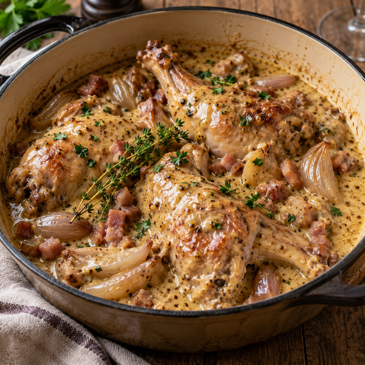 Lapin à la moutarde