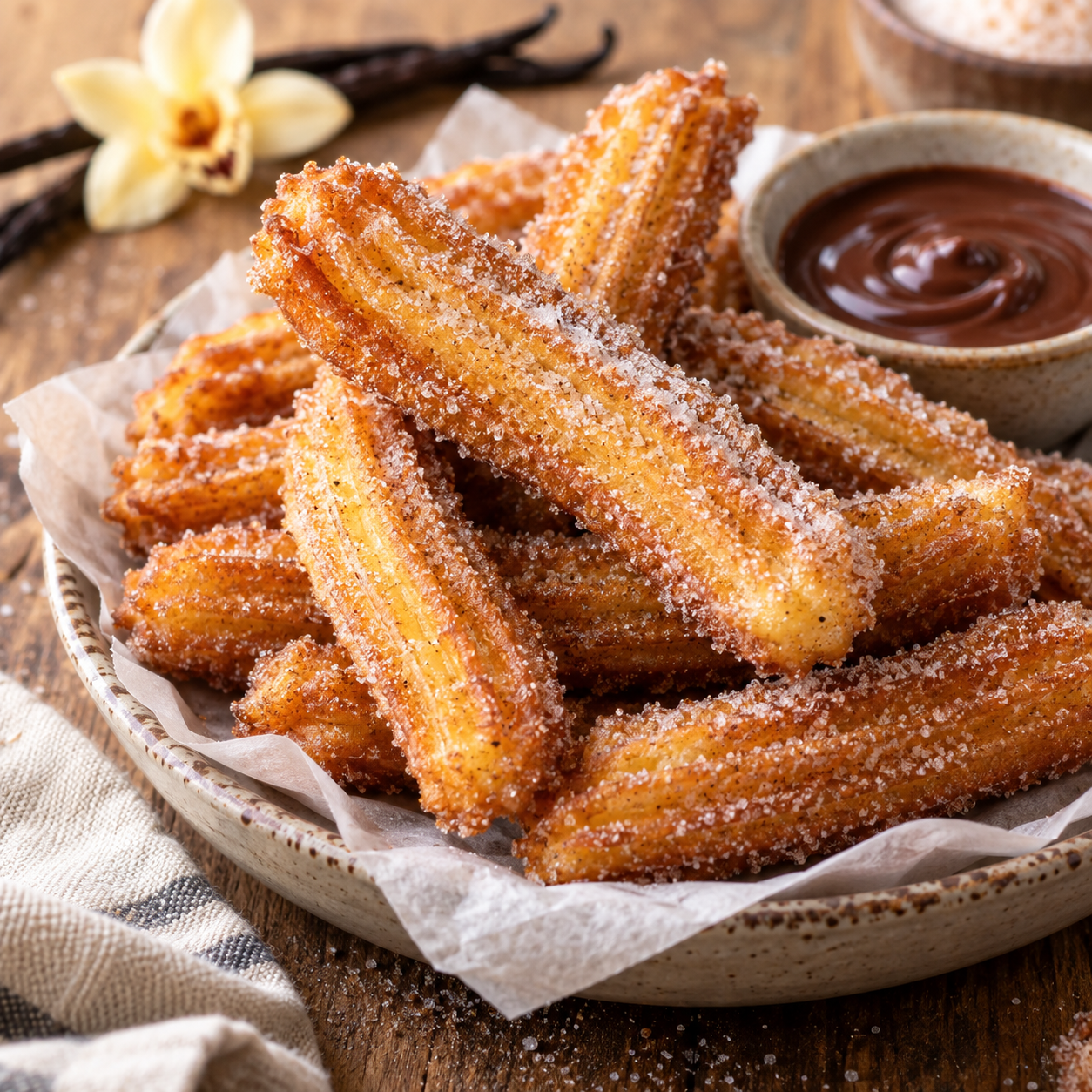 Churros à la vanille maison