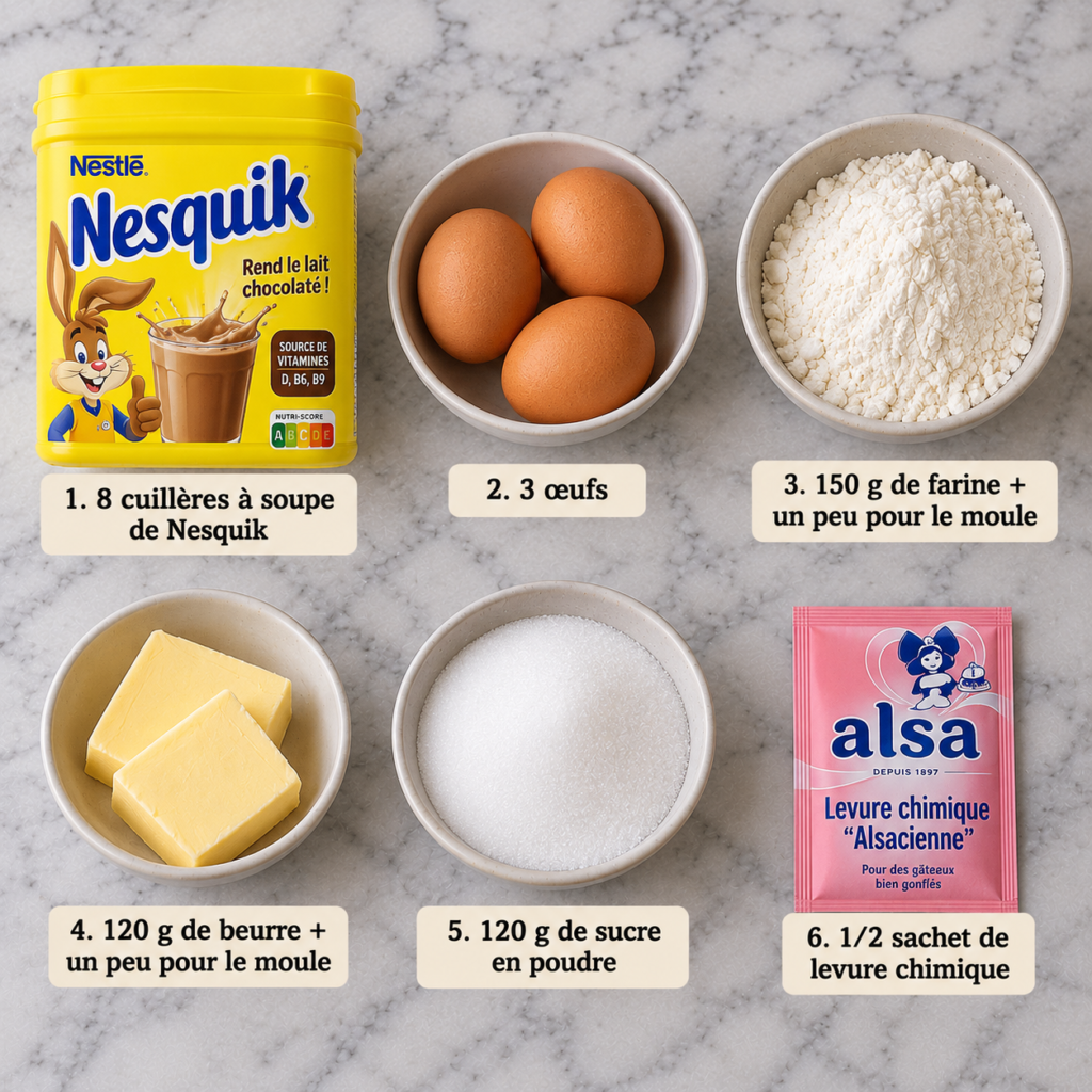 Gâteau au chocolat Nesquik
