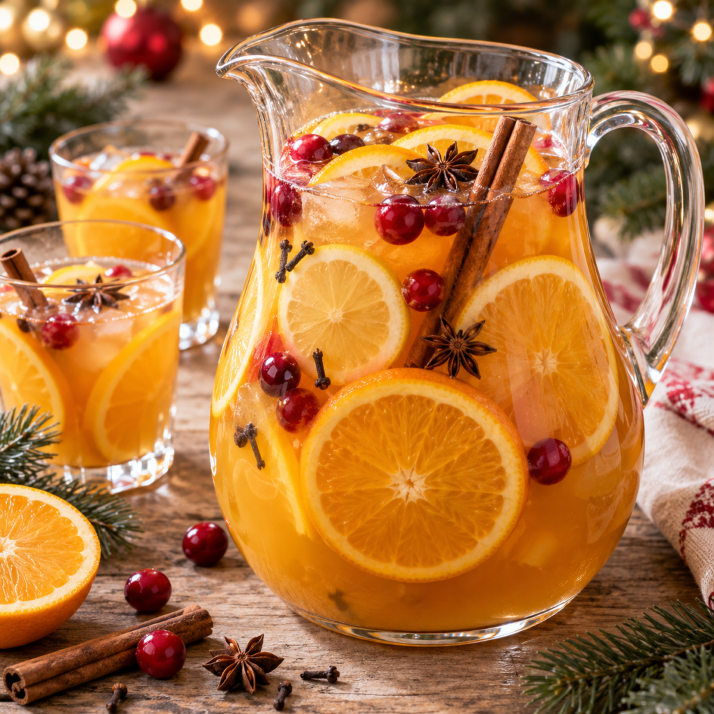 Punch de Noël aux agrumes et épices