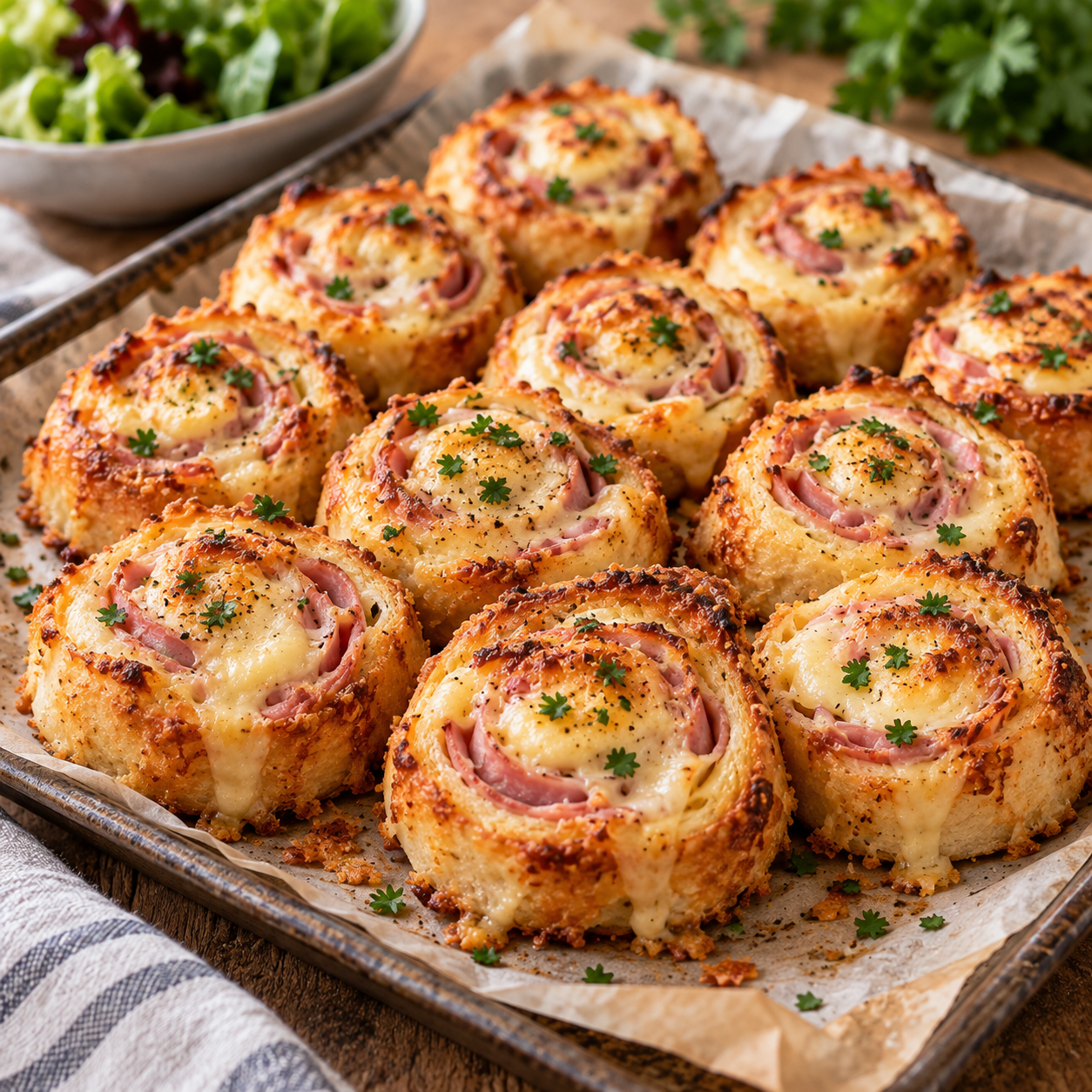 Escargots de croque-monsieur jambon fromage