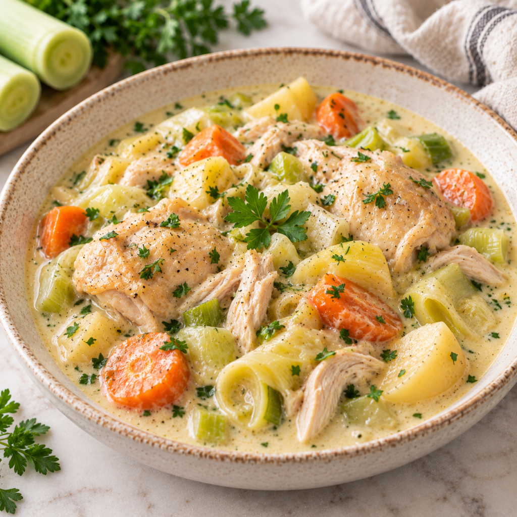 Waterzooi de poulet aux légumes