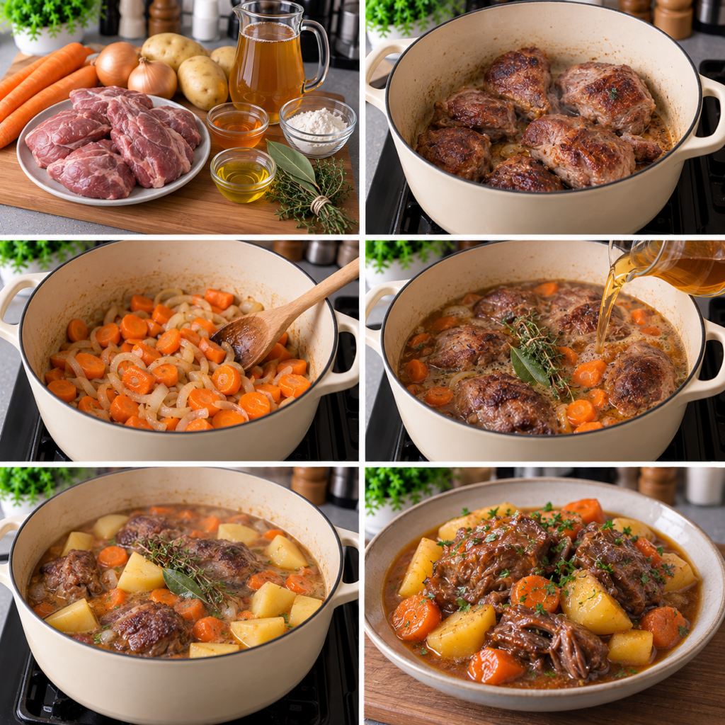 Joues de porc fondantes au cidre normand