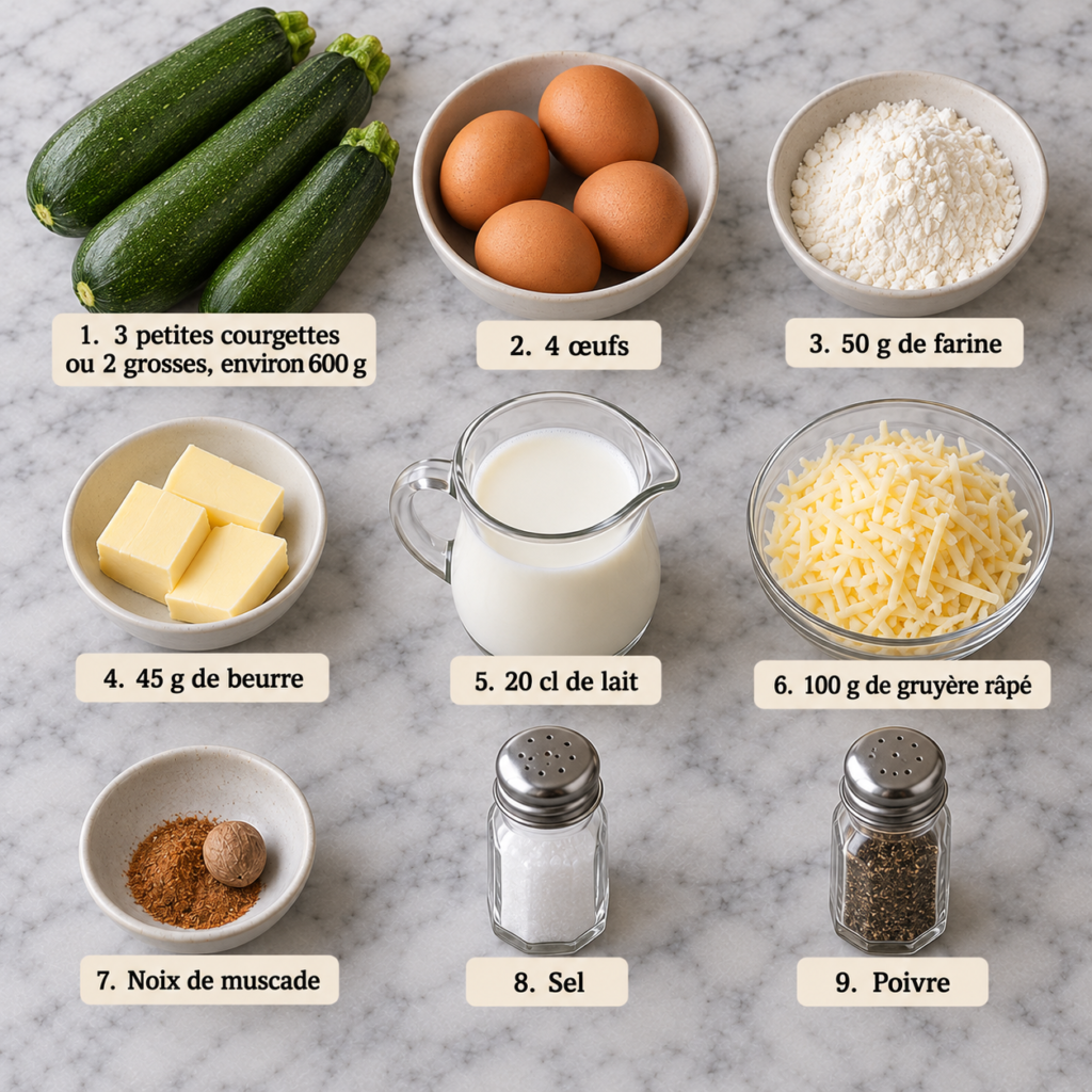 Soufflé de courgettes au gruyère