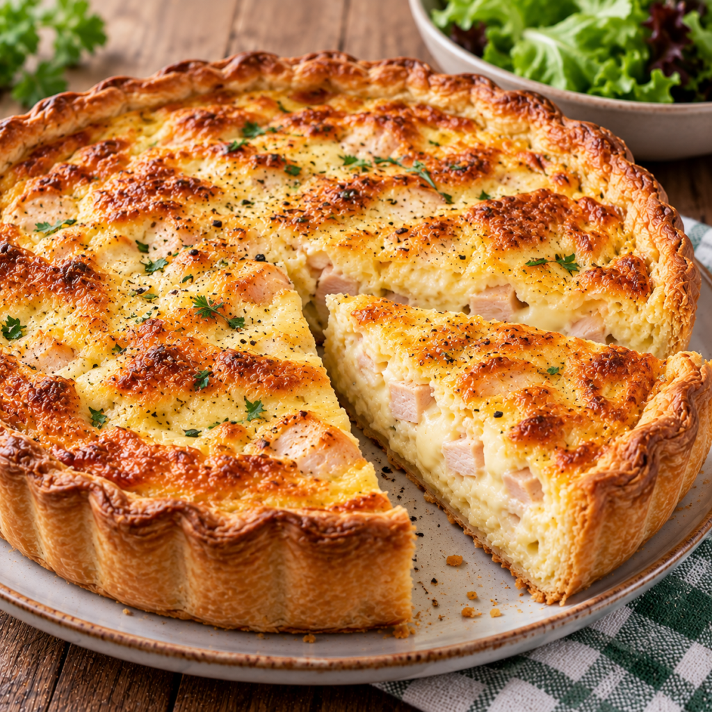 Quiche au blanc de dinde et Vache qui rit