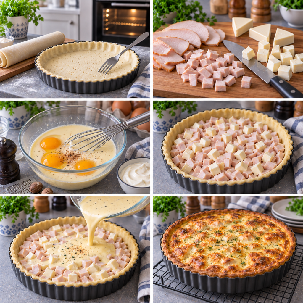 Quiche au blanc de dinde et Vache qui rit
