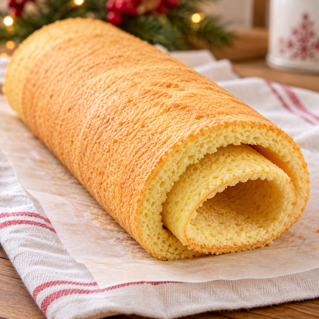 Génoise pour bûche de Noël