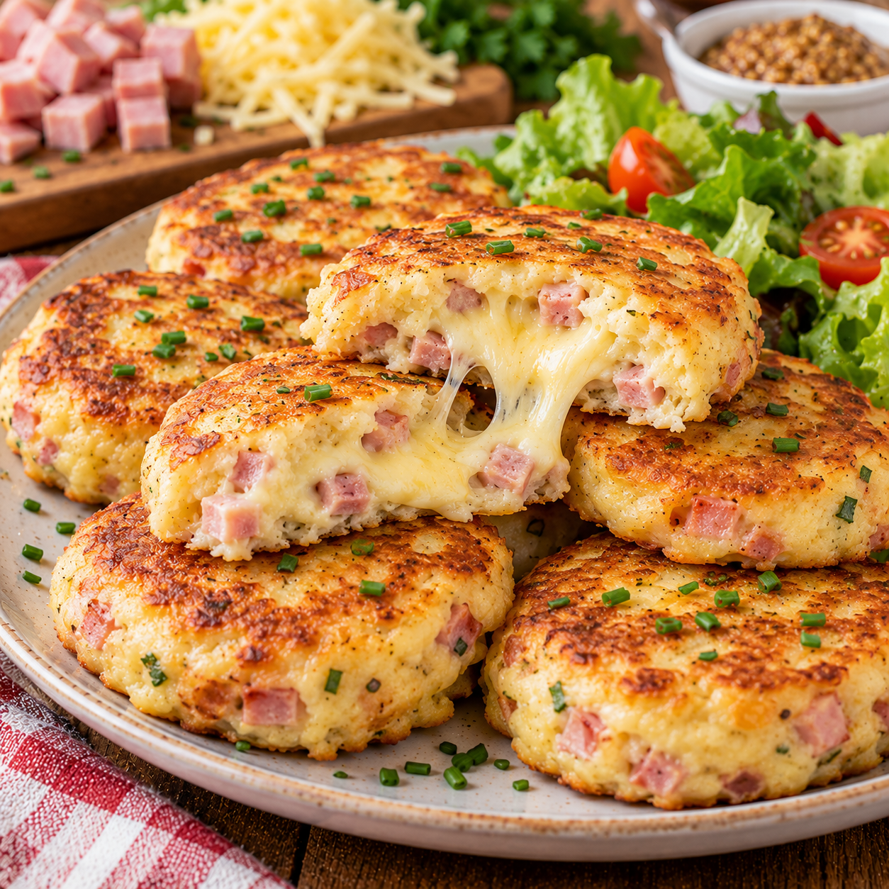 Galettes Moelleuses Jambon et Fromage