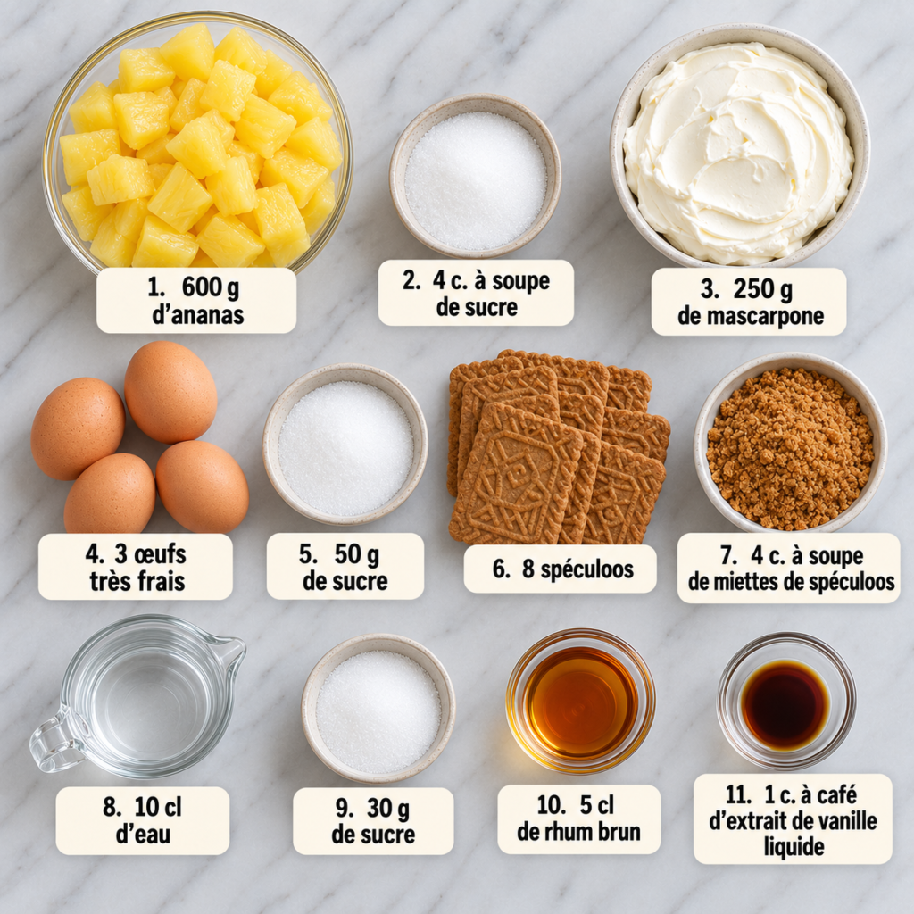 Tiramisu à l’Ananas et Spéculoos