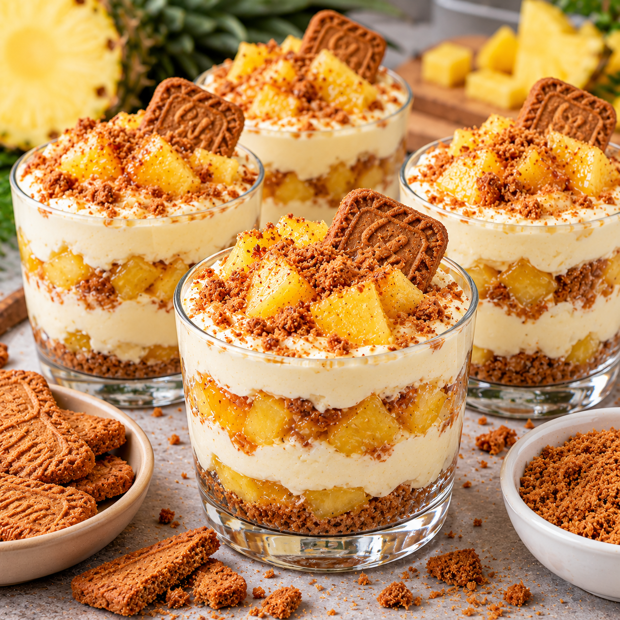 Tiramisu à l’Ananas et Spéculoos