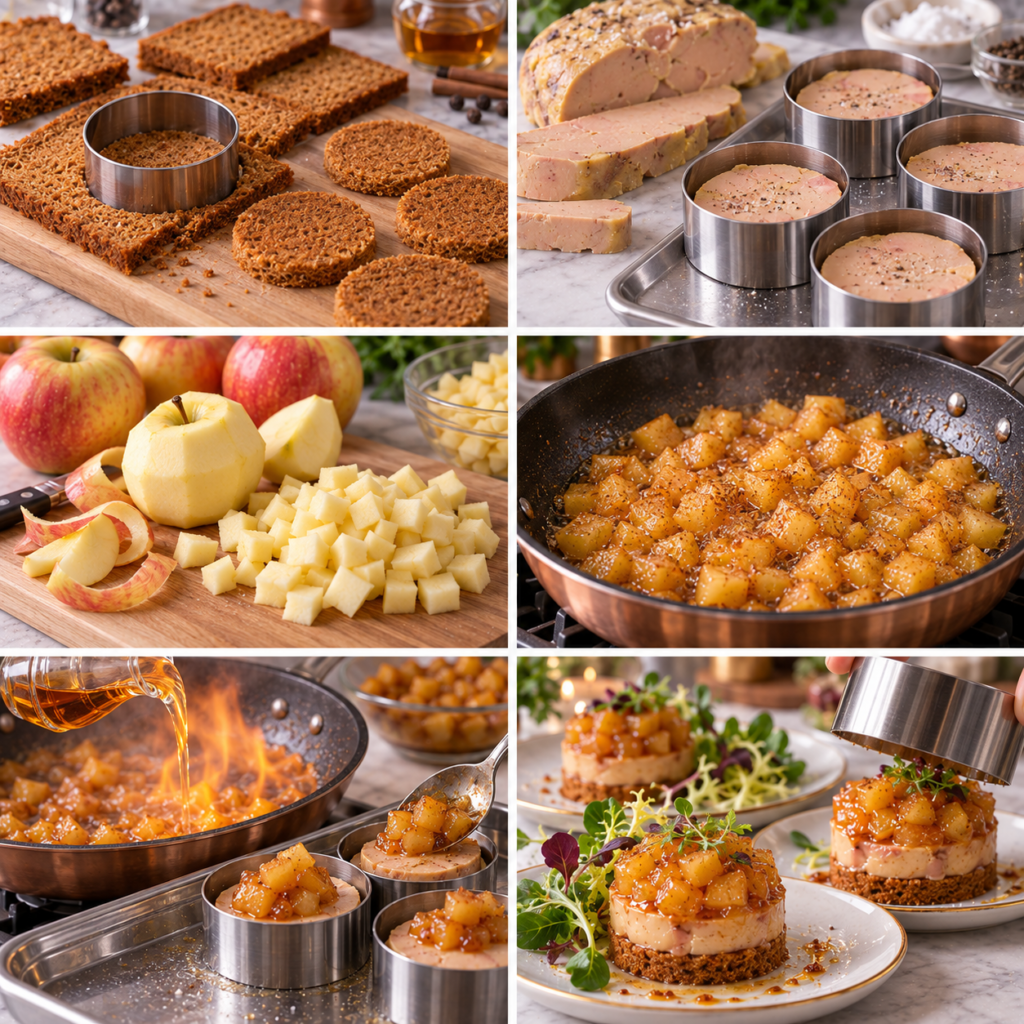 Mini tatins de foie gras aux pommes