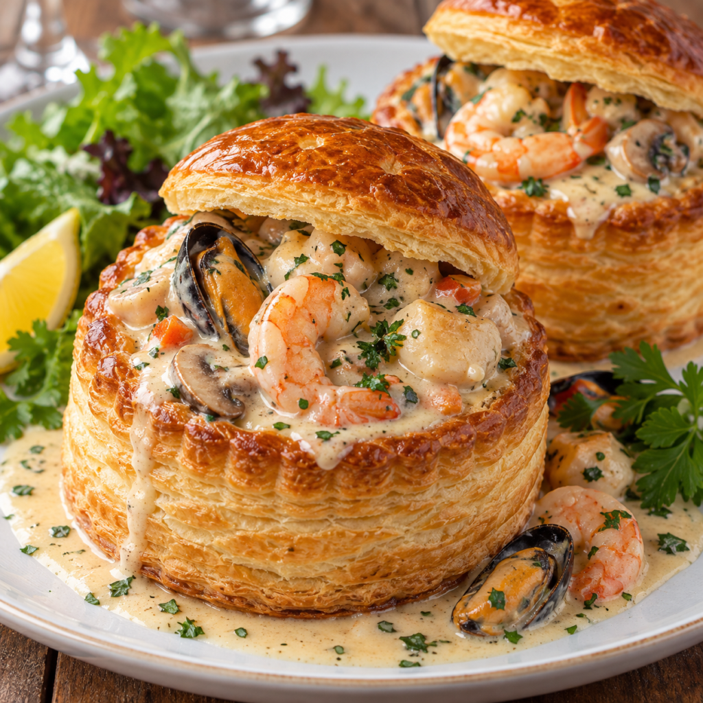Vol-au-vent aux fruits de mer