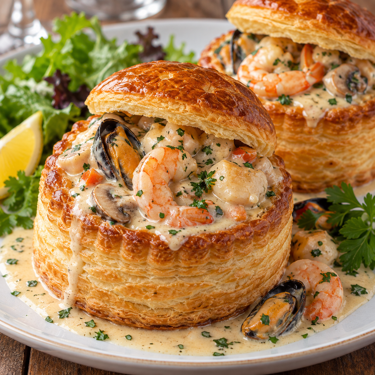 Vol-au-vent aux fruits de mer