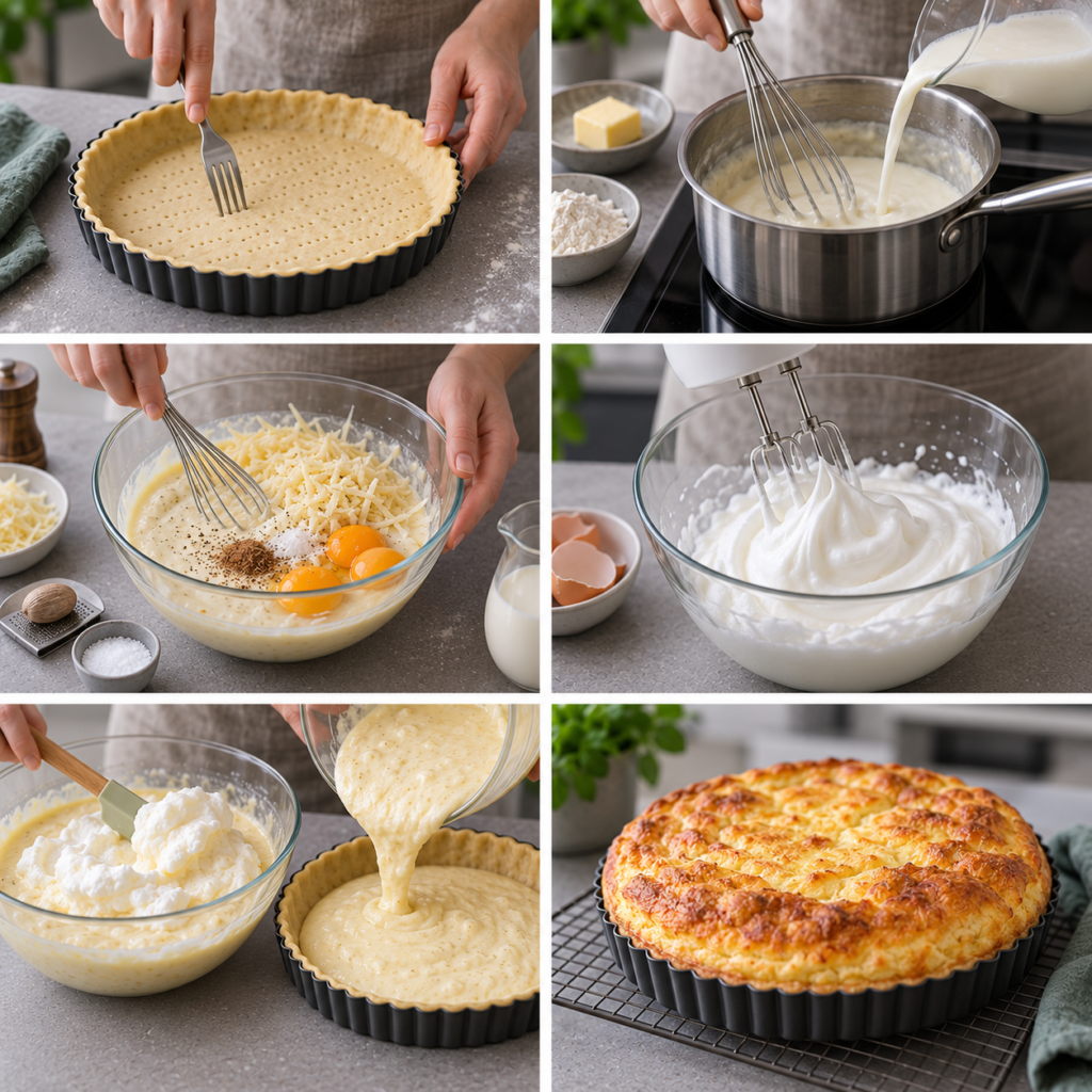 Quiche soufflée au fromage