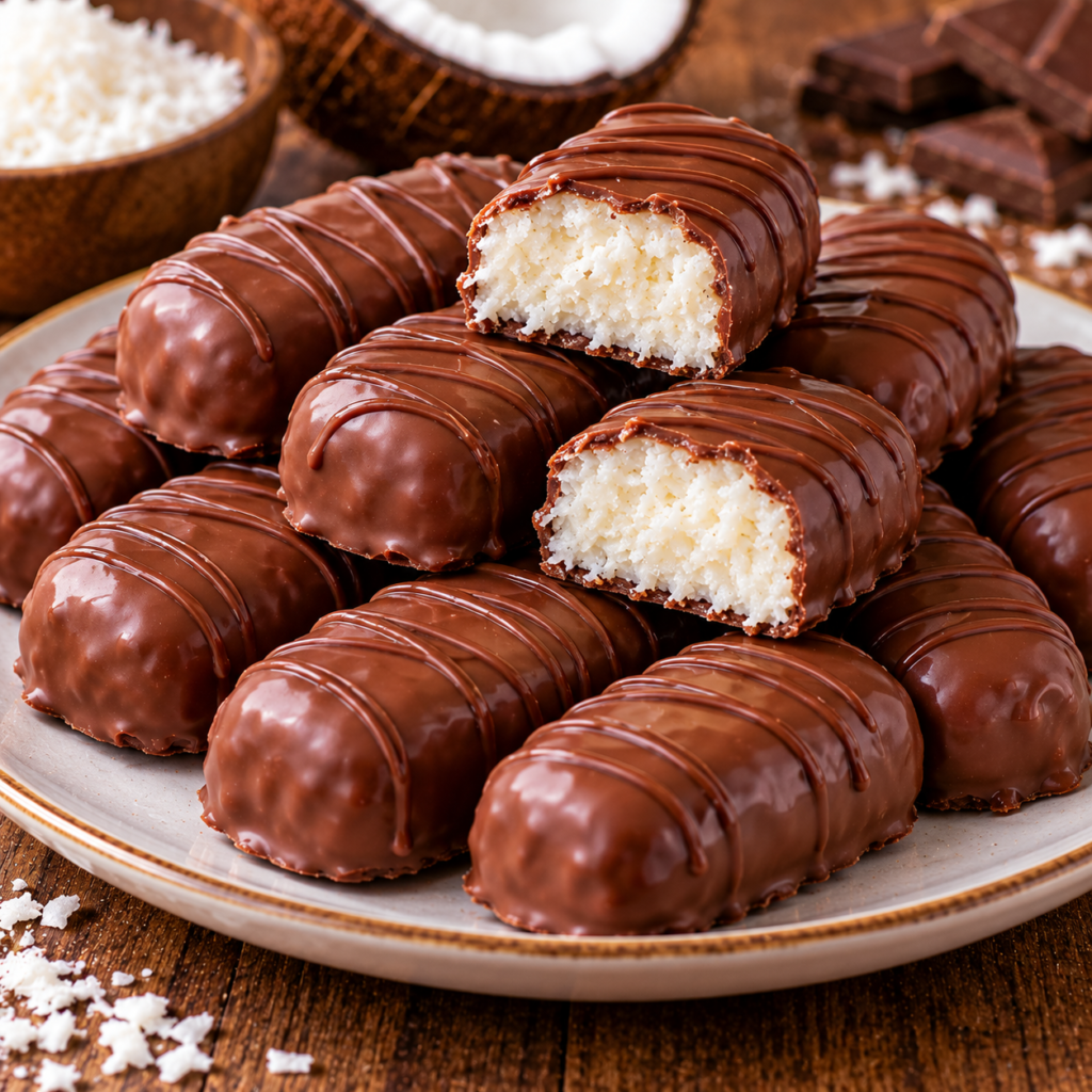 Bouchées Coco au Chocolat Maison