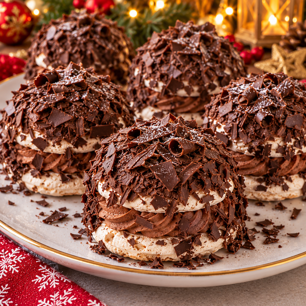 Merveilleux au Chocolat de Noël