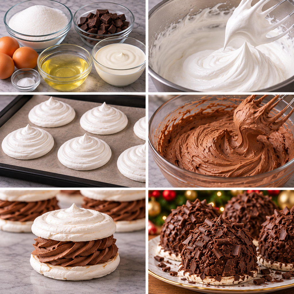 Merveilleux au Chocolat de Noël