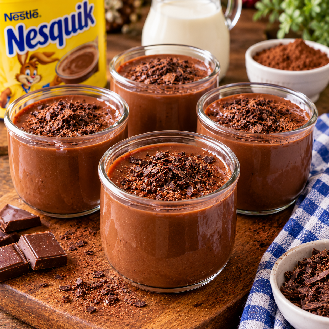 Crèmes Dessert au Nesquik Maison