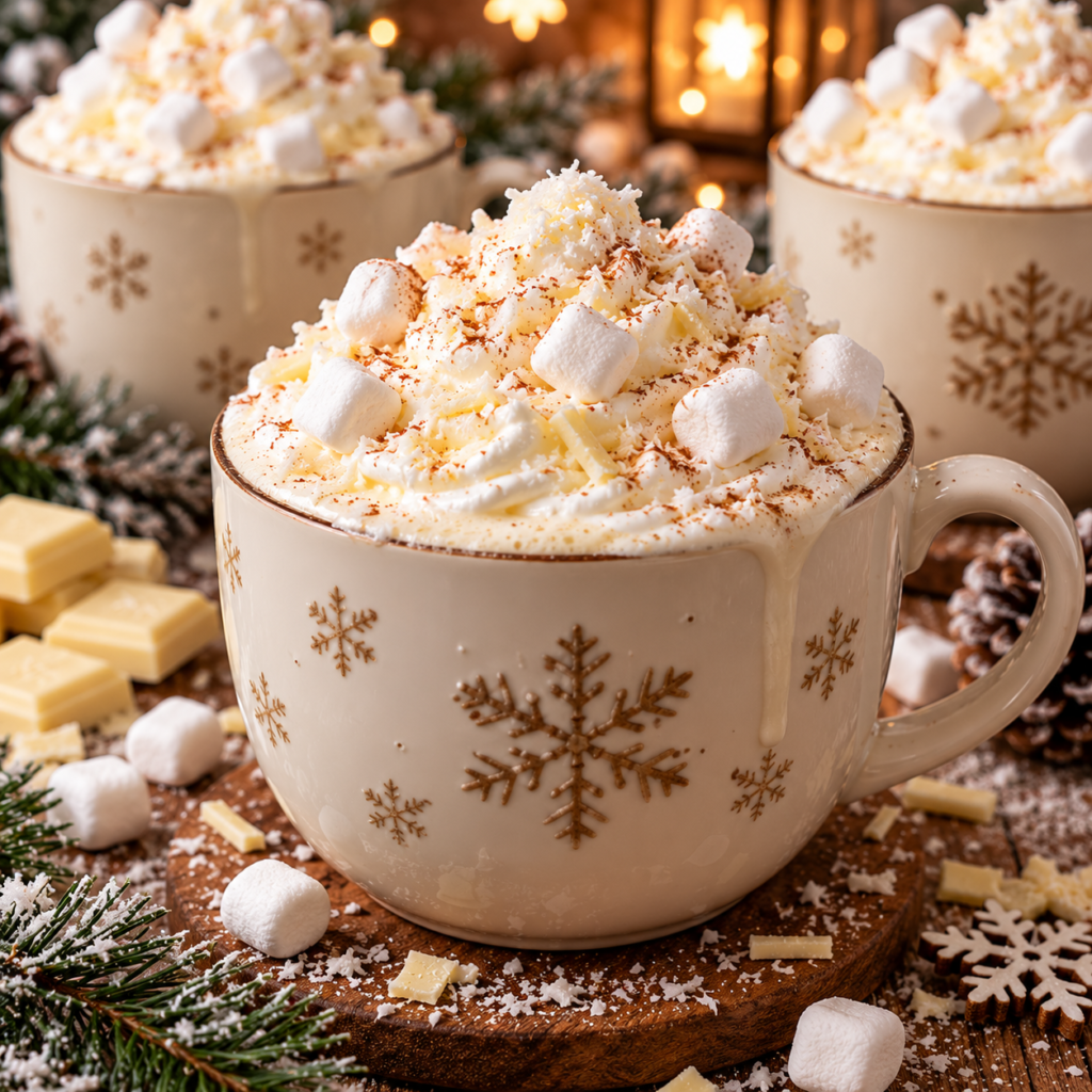 Chocolat Chaud Blanc Façon Boule de Neige