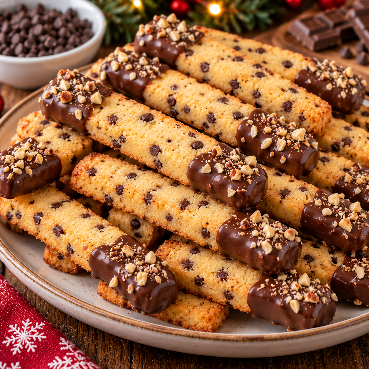 Bâtonnets Sablés aux Pépites de Chocolat