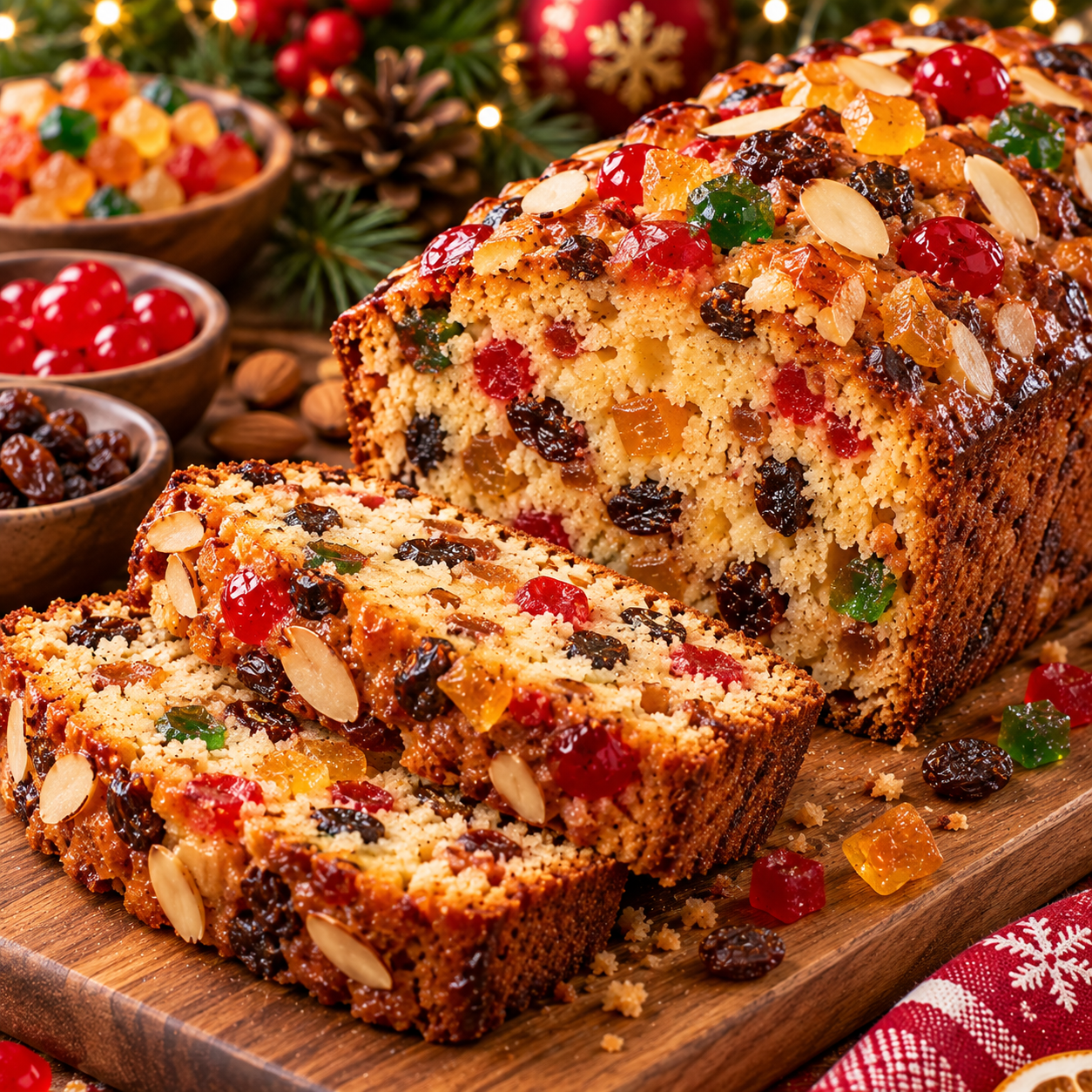Cake de Noël aux fruits confits