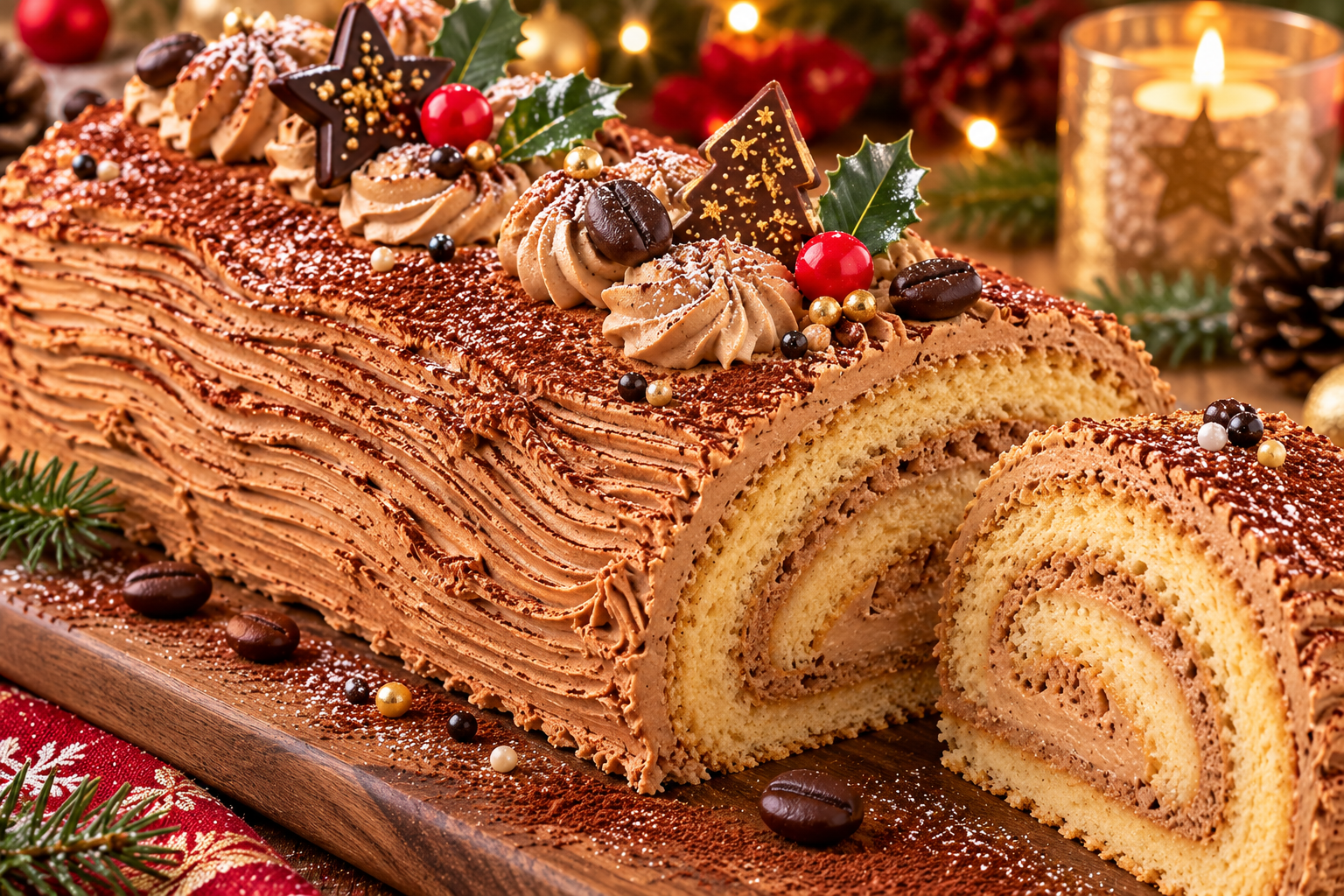 Bûche de Noël Moka au Café