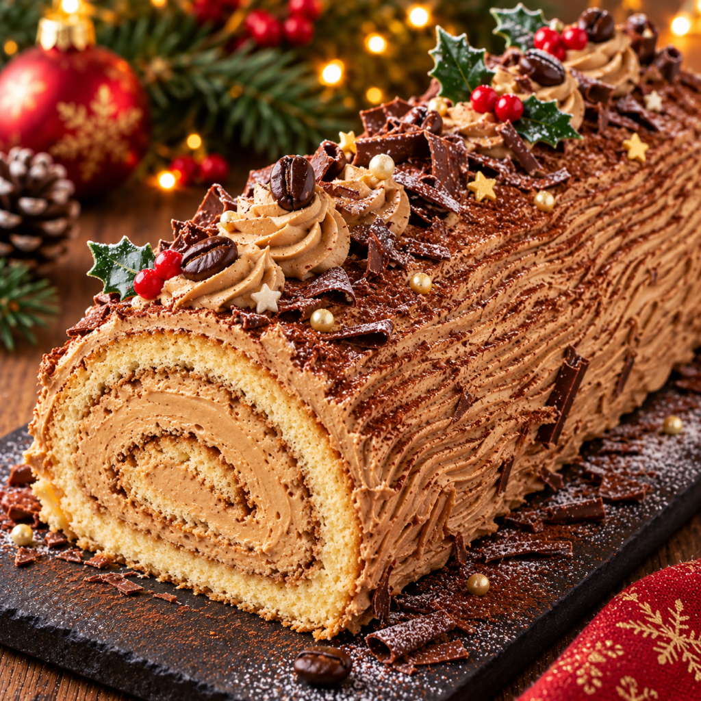 Bûche de Noël Moka au Café