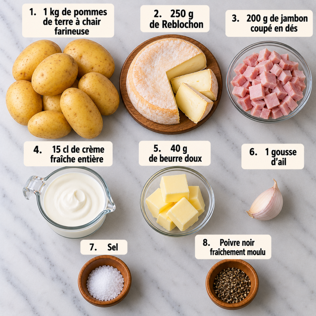 Purée Savoyarde au Reblochon et Jambon