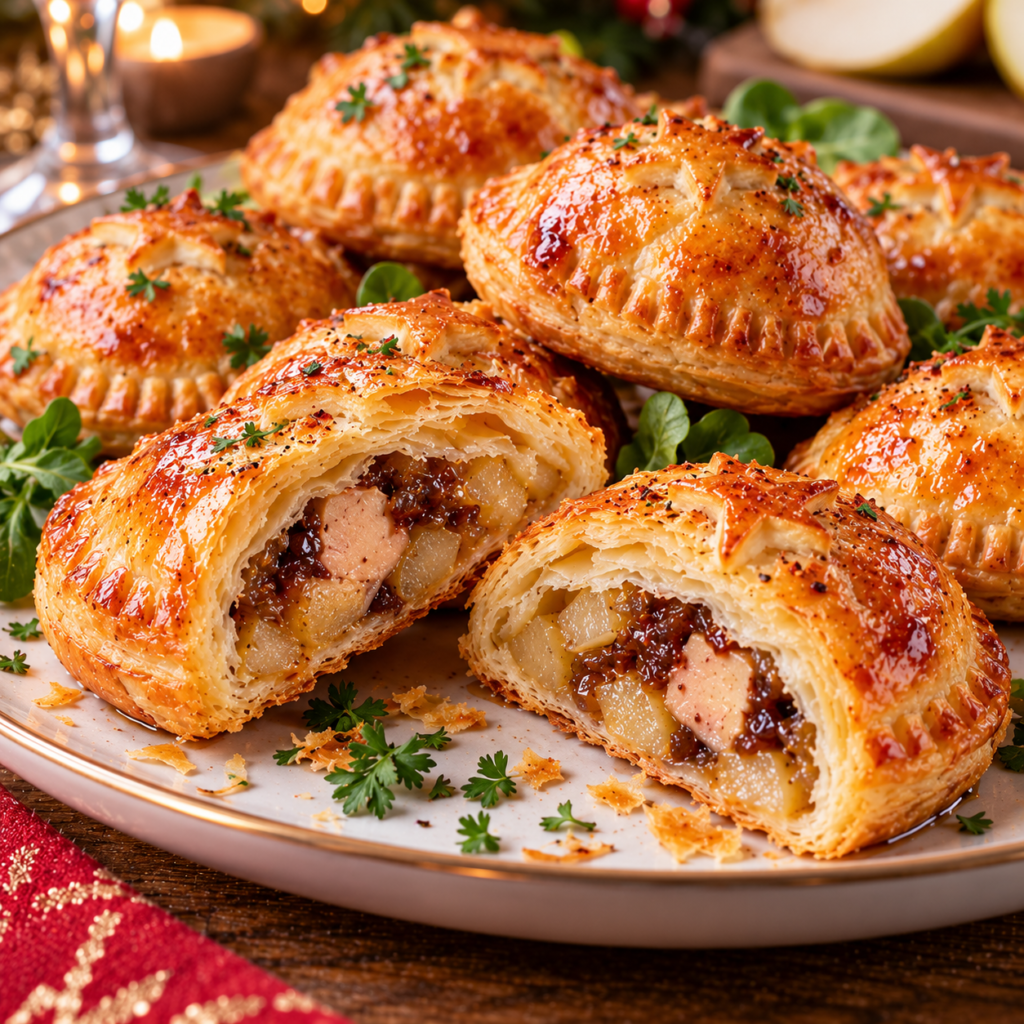 Mini-Chaussons Feuilletés au Foie Gras