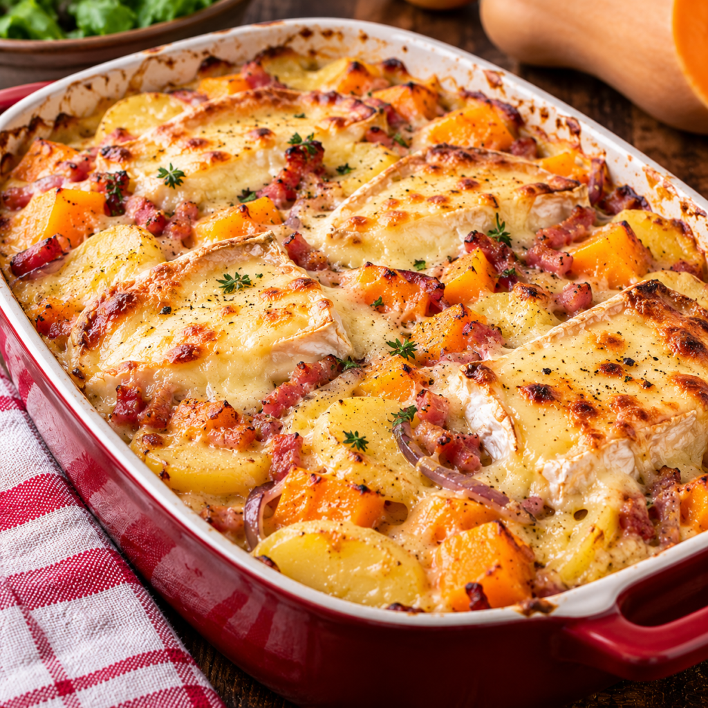 Tartiflette d’Automne aux Pommes de Terre et Butternut