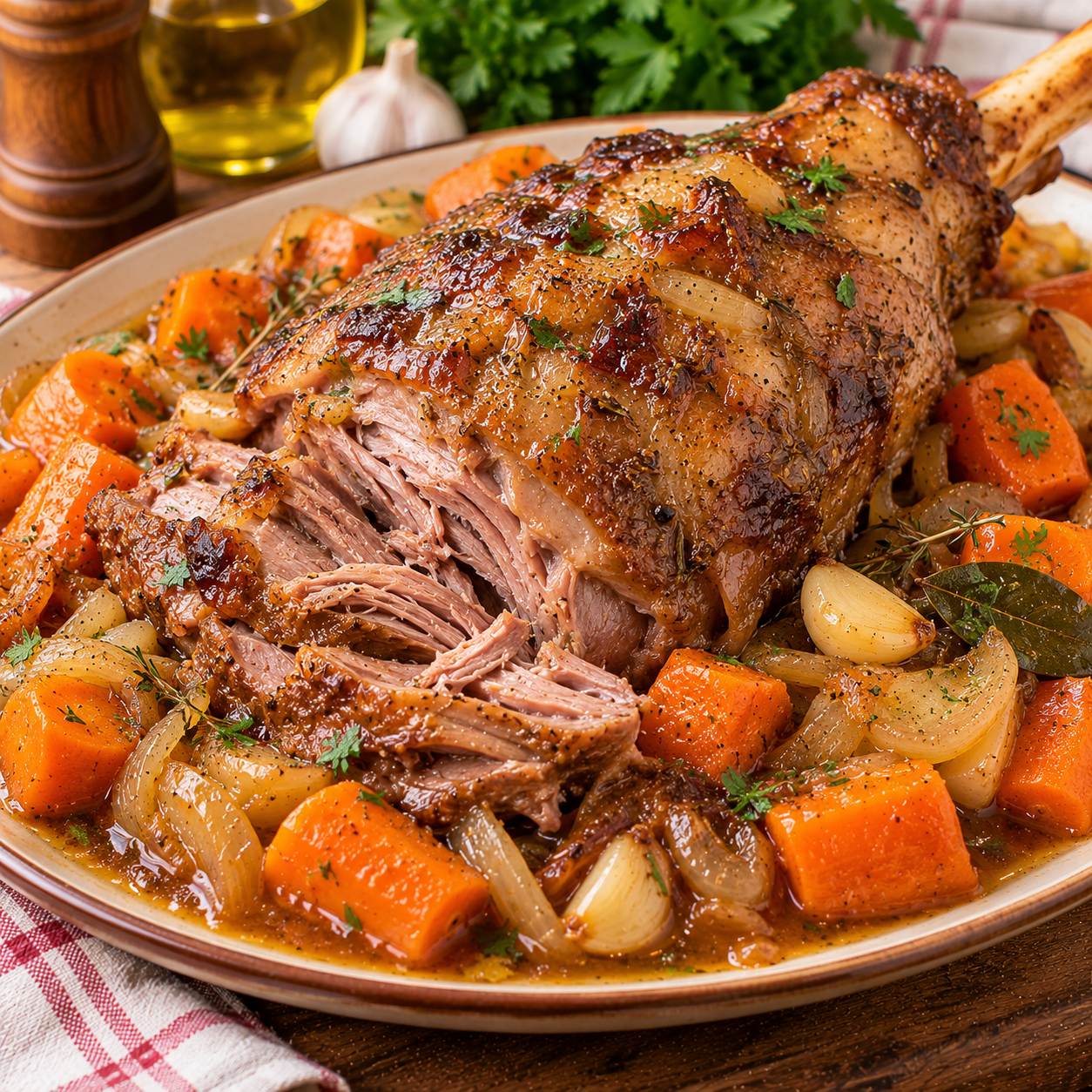Gigot d’agneau de sept heures au Cookeo