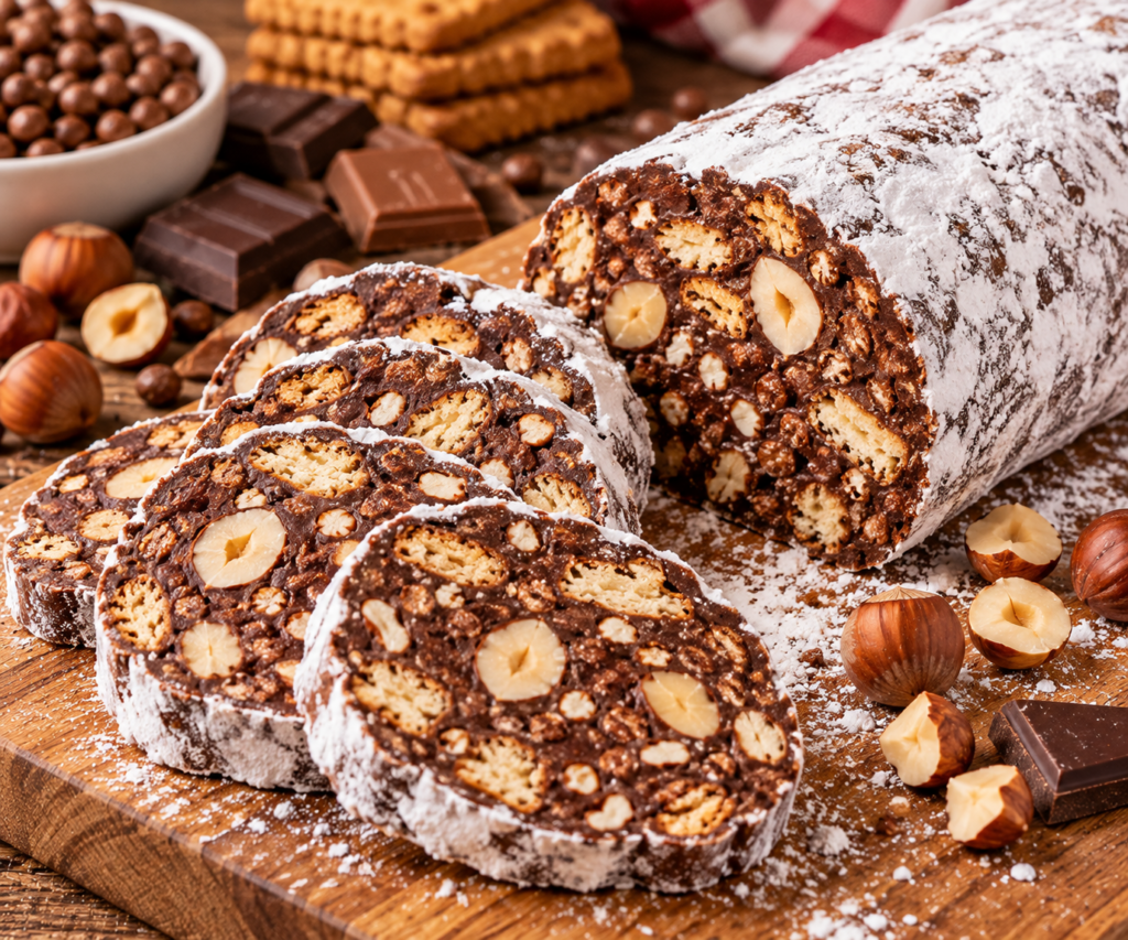 Saucisson au chocolat sans cuisson