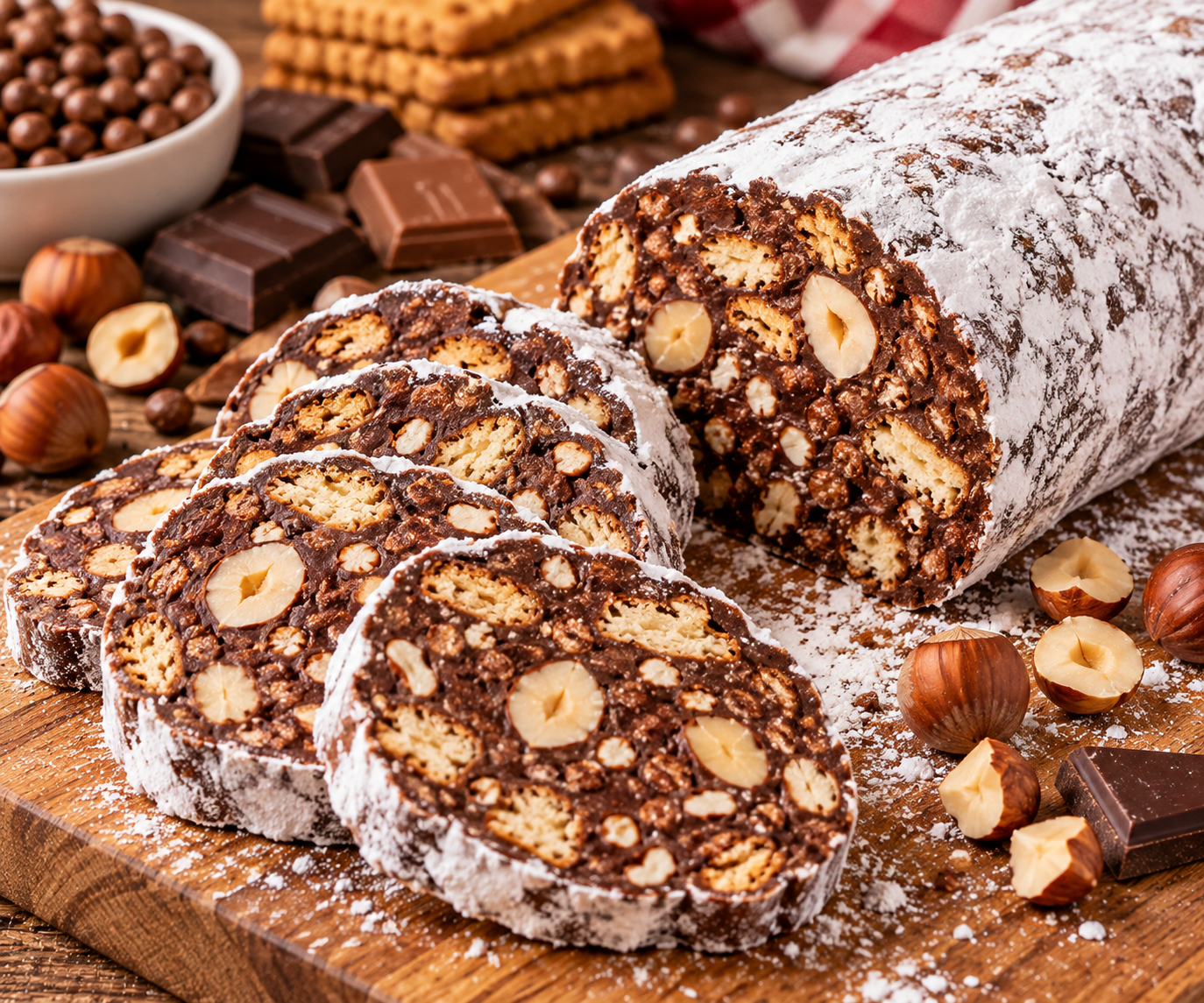 Saucisson au chocolat sans cuisson