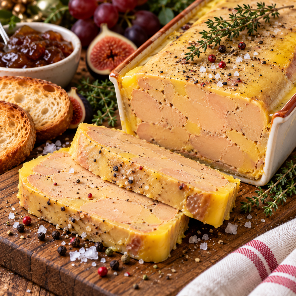 Foie gras mi-cuit en terrine