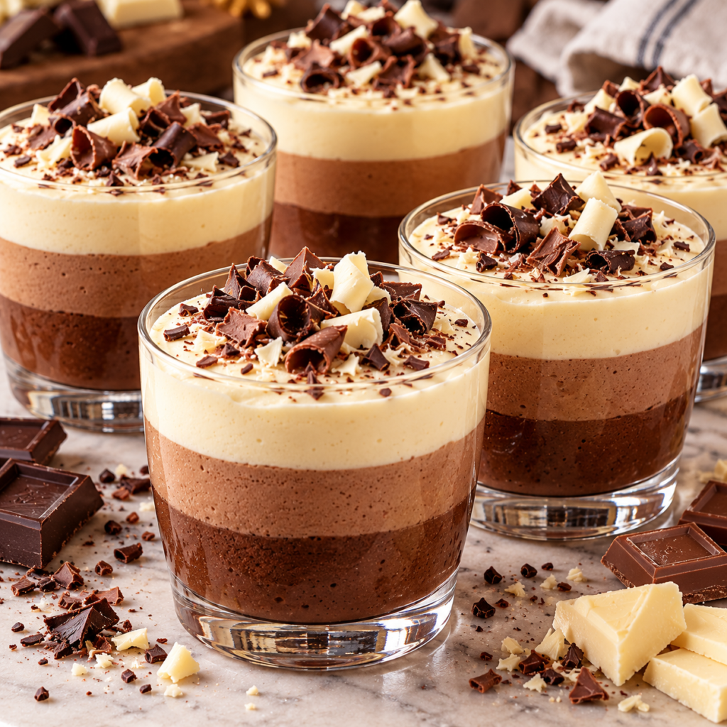 Mousse aux Trois Chocolats
